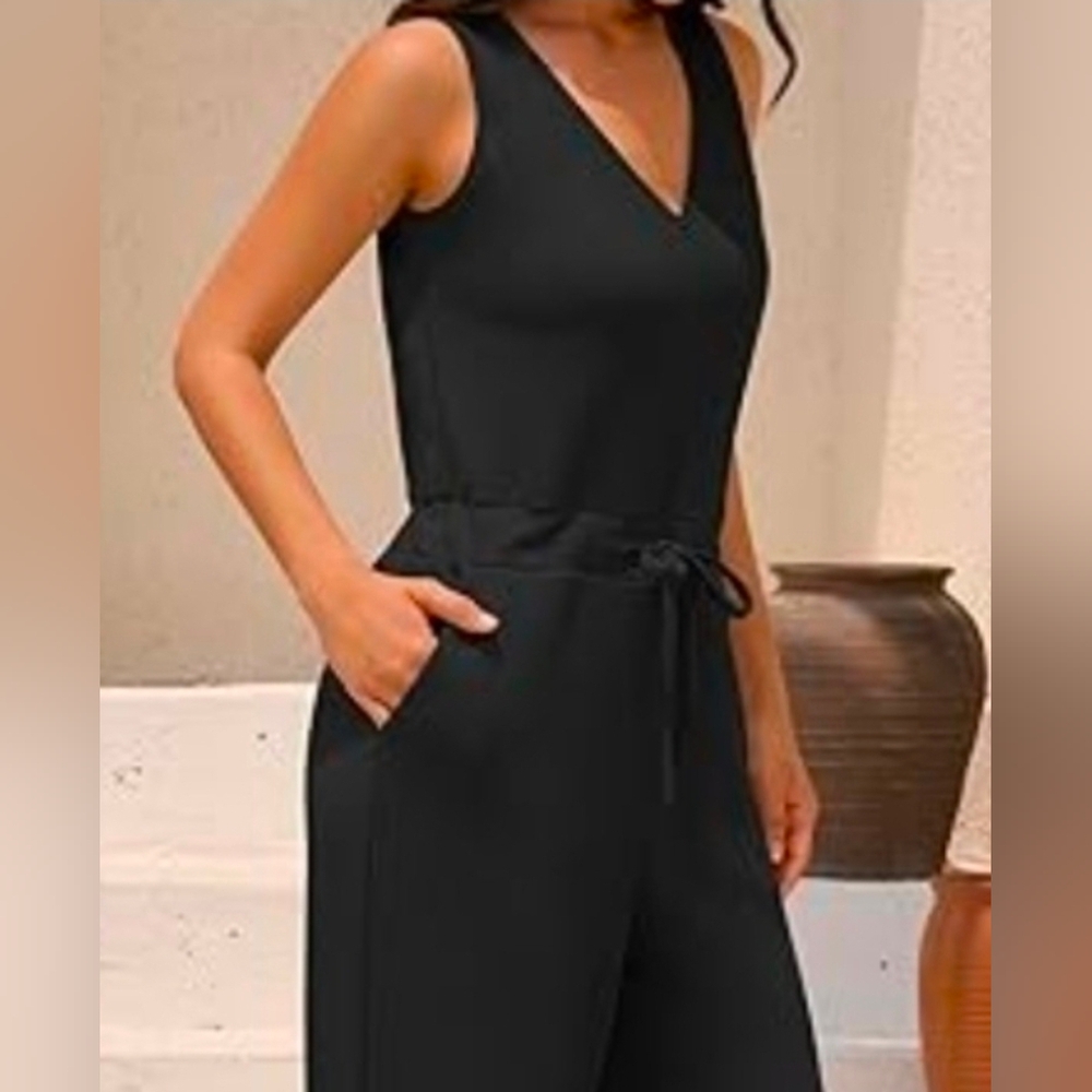 Zaful Women's Jumpsuit Black Sleeveless XL - Picture 7 of 9
